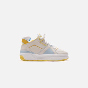 Just Don JD2 Tennis Courtside Mid - Off White / Yellow / Light Blue