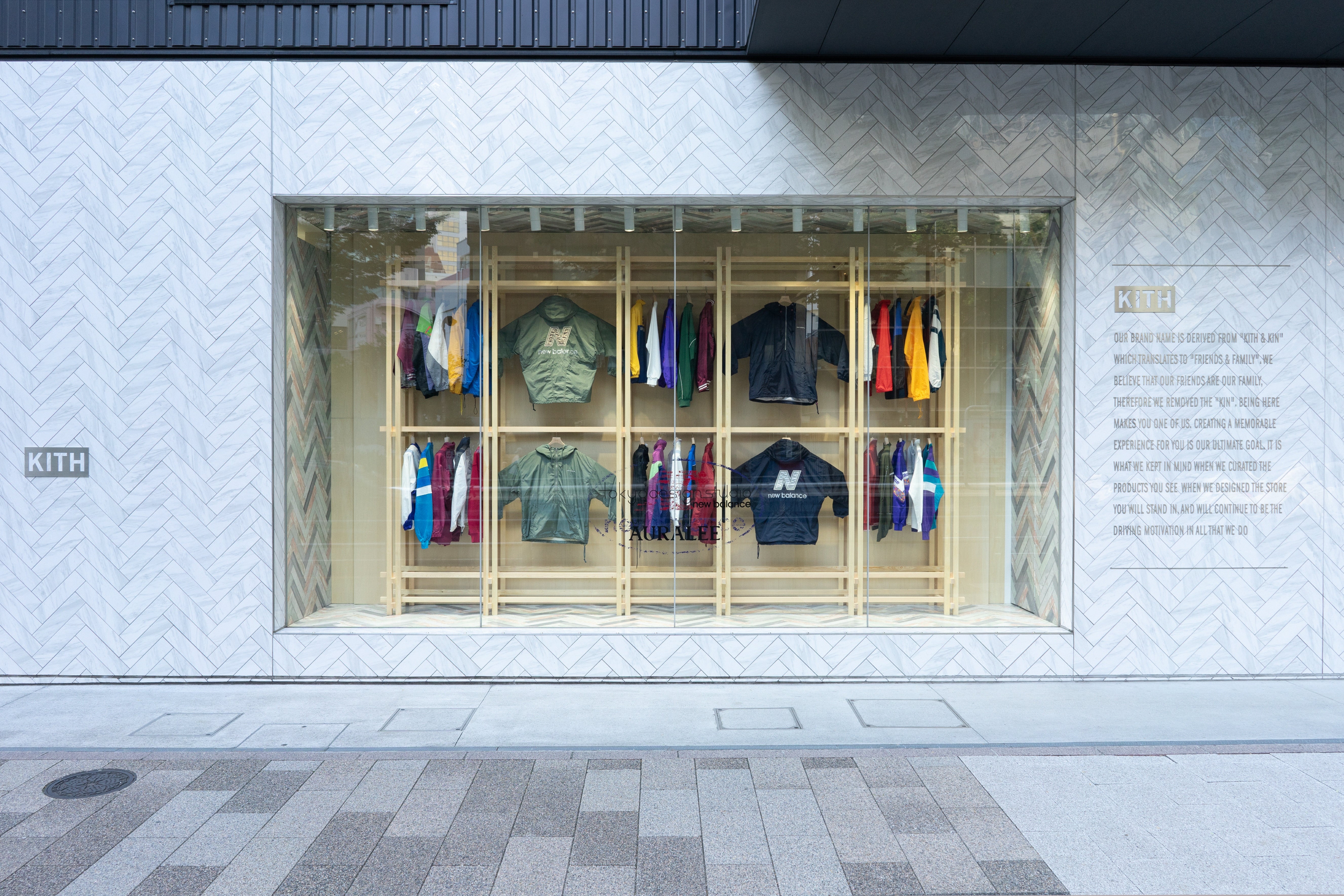 Kith Tokyo Window Installation for NB Archive Remastered by AURALEE ×